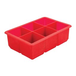 Beaumont Red Silicone Six Cavity Ice Cube Mould