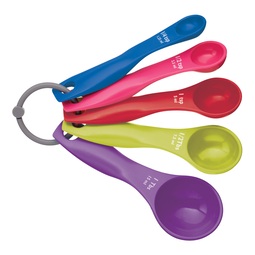 Colourworks Plastic 5 Piece Measuring Spoon Set