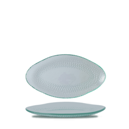 Churchill Isla Glass Organic Oval Platter 30x16.2cm