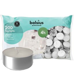 Bolsius Professional White Round 4 Hour Burn Tealight Candles 17x38mm
