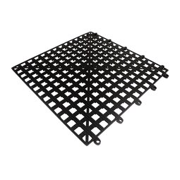 Beaumont Black Plastic Square Interlocking Bar Shelf Tile 34.5cm