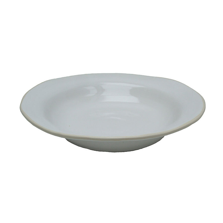 Grayshott Soho Vitrified Stoneware White Organic Round Large Pasta Bowl 31.5cm