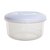 Whitefurze BPA-Free Plastic 0.5L Round Food Storage Box 13x13x7cm