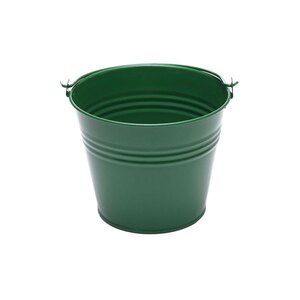 Craftmill Dark Green Round Metal Bucket 6x5.4cm