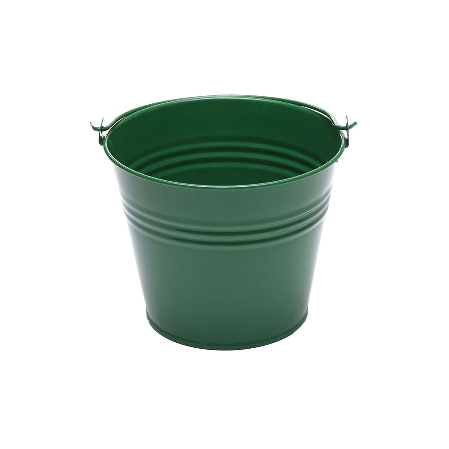 Craftmill Dark Green Round Metal Bucket 6x5.4cm