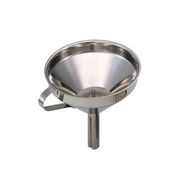 KitchenCraft Stainless Steel Round Funnel With Removable Filter 13cm