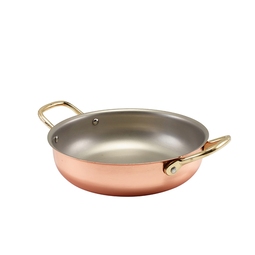 Genware Copper Stainless Steel Round Dish 19.5x5cm