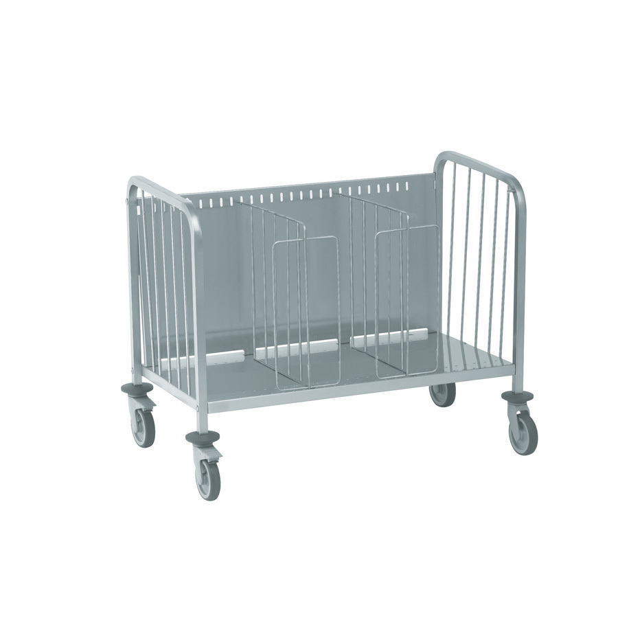 Plates Trolley with Secure Stacking Partitions