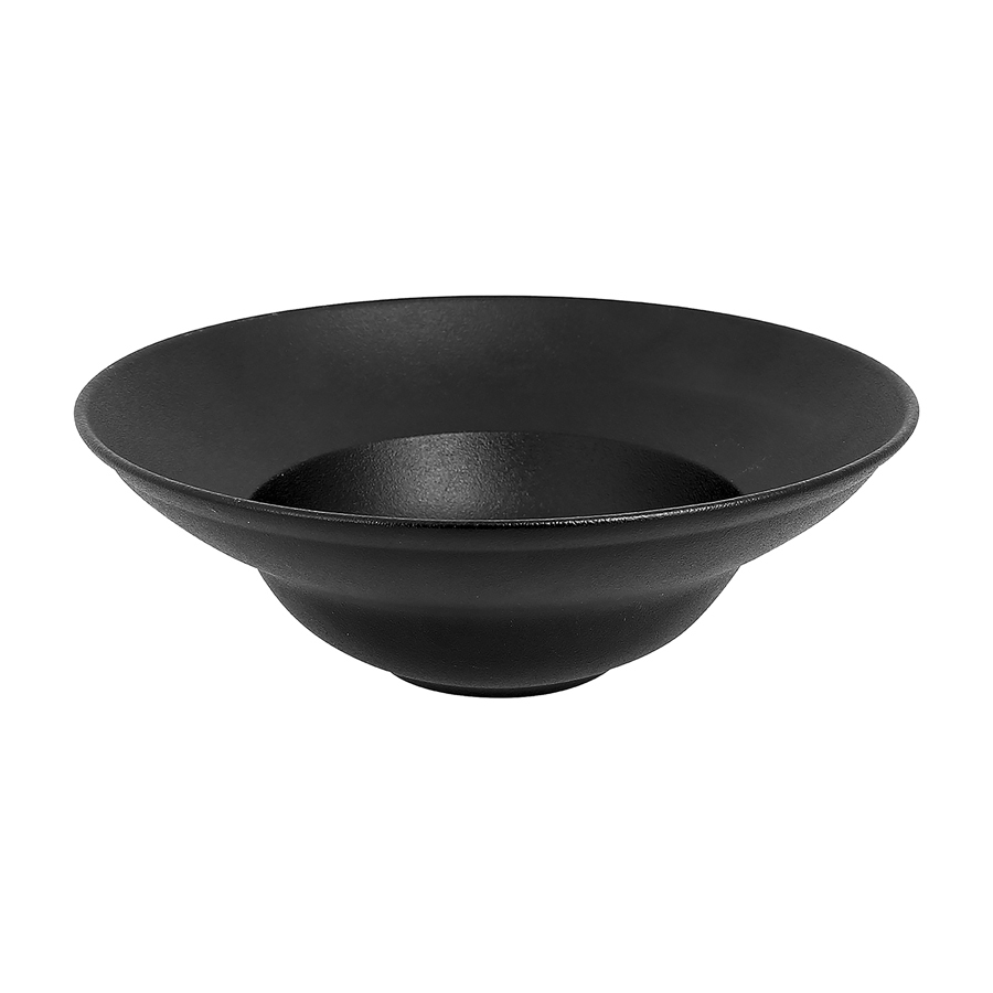 Rak Neofusion Vitrified Porcelain Black Round Deep Plate 26cm