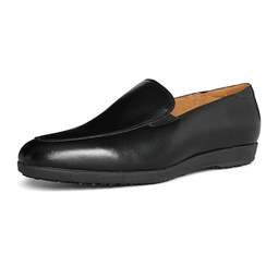 Anvil Carolina Black Leather Ladies Anti Slip Flat Shoe