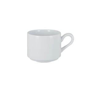 Rak Access Vitrified Porcelain White Stacking Coffee Cup 20cl