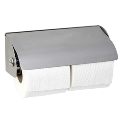 Dolphin Satin Brushed Stainless Steel Double Lockable Toilet Paper Dispenser