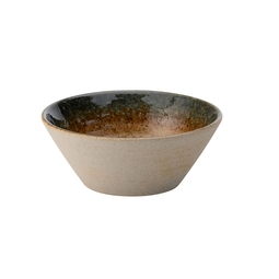 Utopia Saltburn Vitrified Porcelain Green Round Conical Bowl 13cm