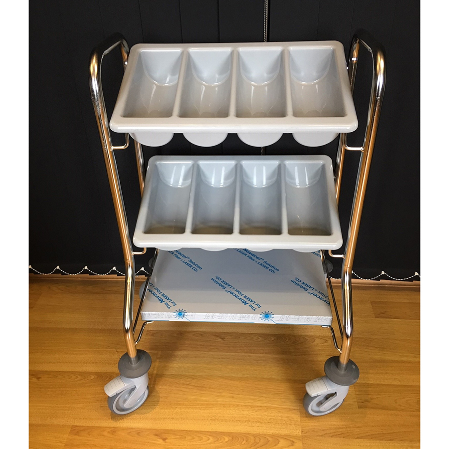 Cutlery Trolley 2 Containers - S/Steel Frame