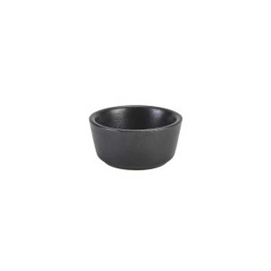 Genware Forge Stoneware Black Round Ramekin 6.5x3cm 4.5cl 1.5oz
