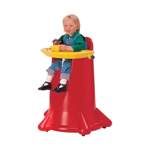 Add Gards Kiddi Cone Polyethylene Red Stackable High Chair