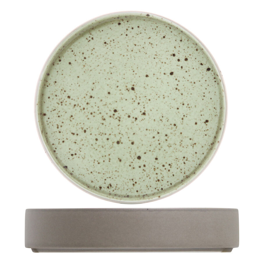 Artisan Elm Vitrified Stoneware Green Round Stacking Bowl 20cm