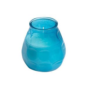 Bolsius Twilight Turquoise Glass Low Boy Candle 70 Hour Burn