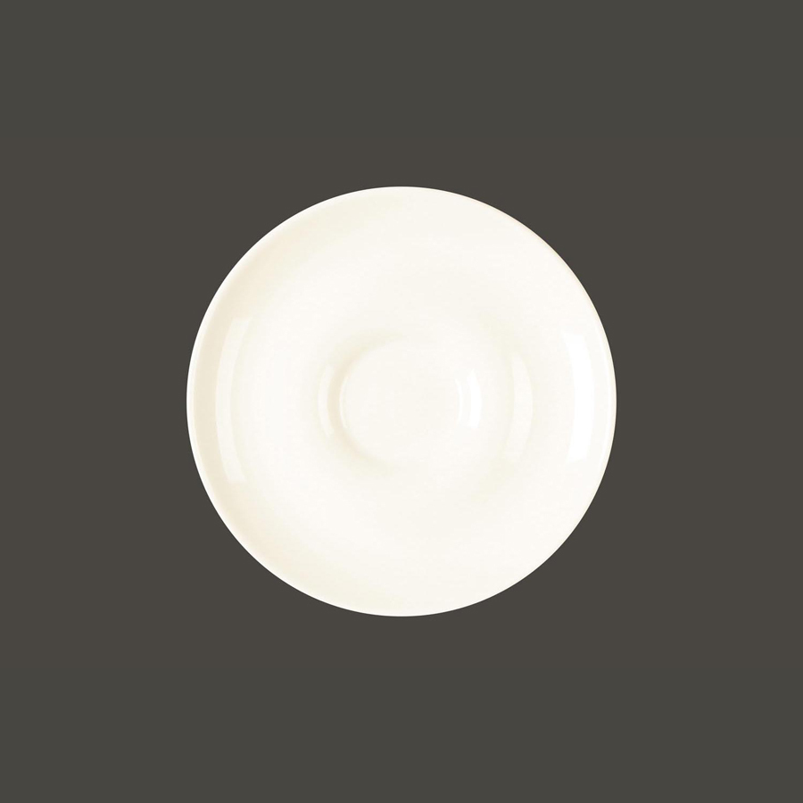 Rak Lyra Vitrified Porcelain White Round Saucer 17cm