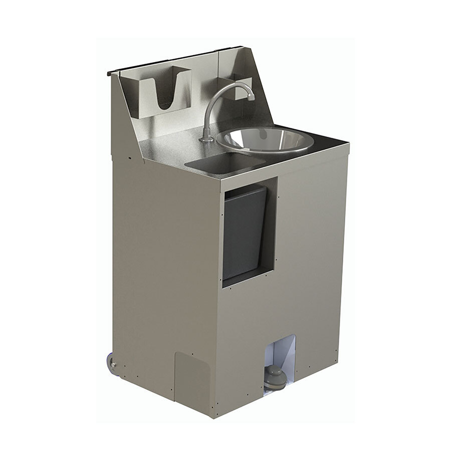 Hallco RHAMHWS-L+ Mobile Wash Basin - Ambient - Reduced Height