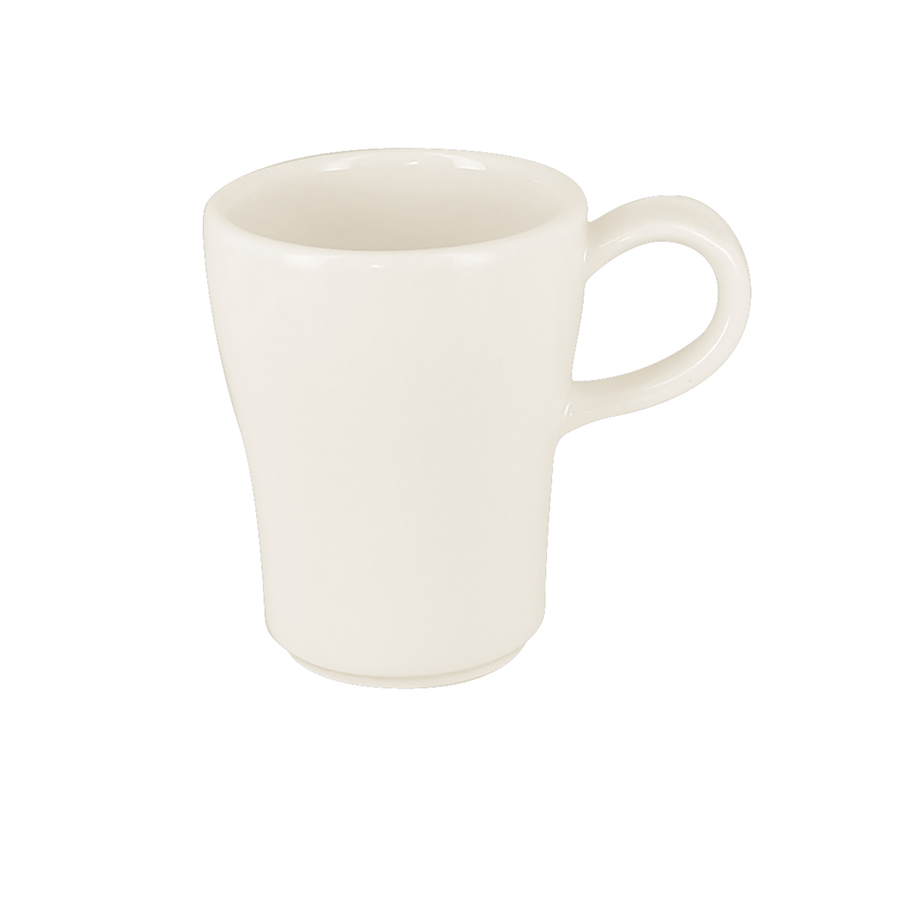 Rak Mazza Vitrified Porcelain White Stacking Breakfast Cup 35cl