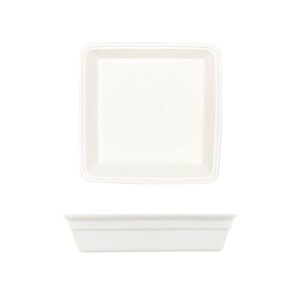 Crème Galerie Vitrified Porcelain White Square Baking Dish 25.5x25.5cm
