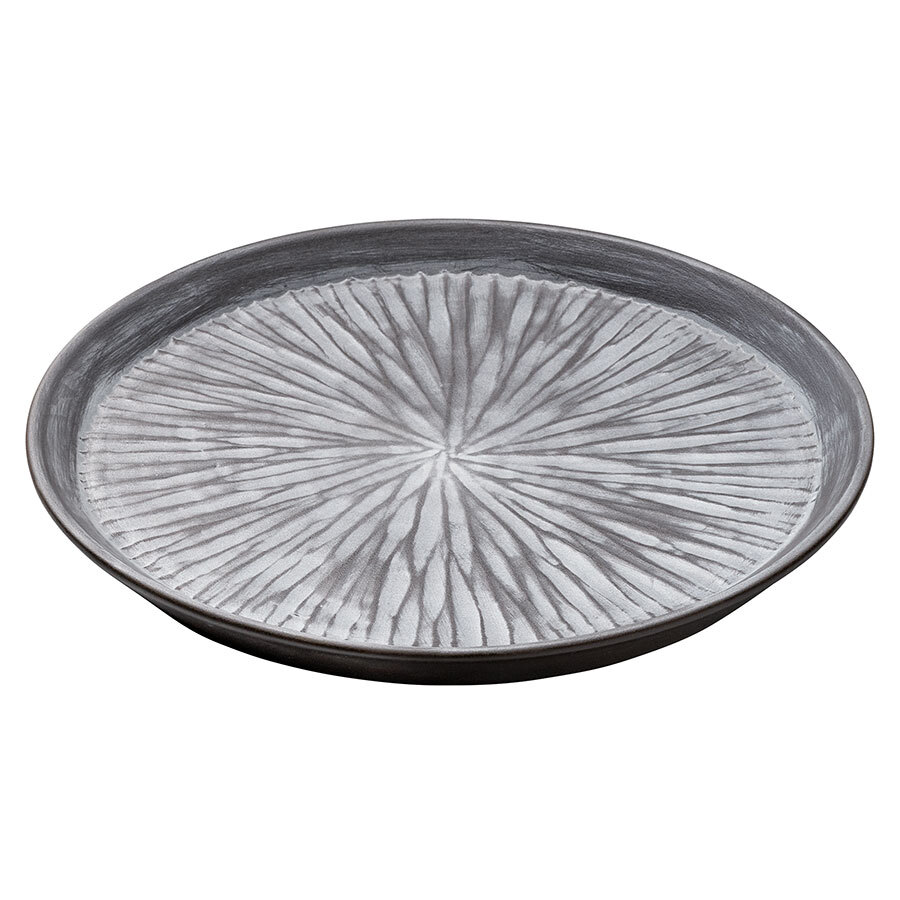 Stella Grey Flat Round Plate 18cm