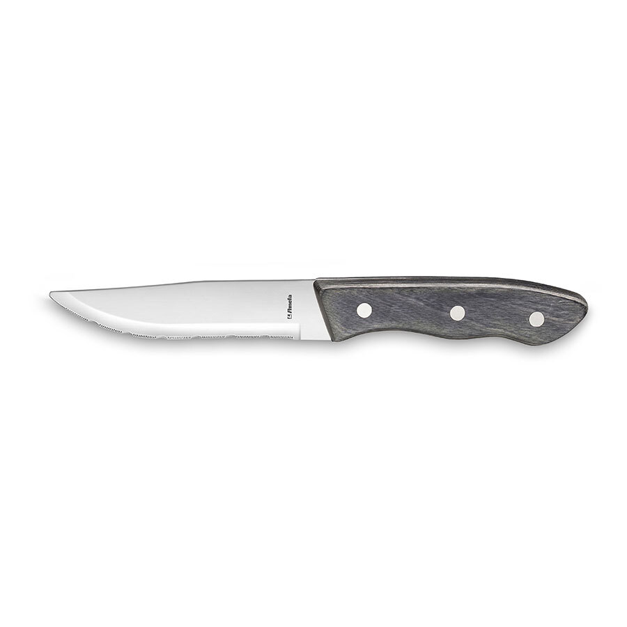Amefa Hercule 13/0 Stainless Steel Riveted Wood Handled Steak Knife