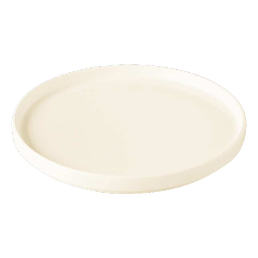 Rak Nordic Vitrified Porcelain White Round Flat Walled Plate/Lid 12cm