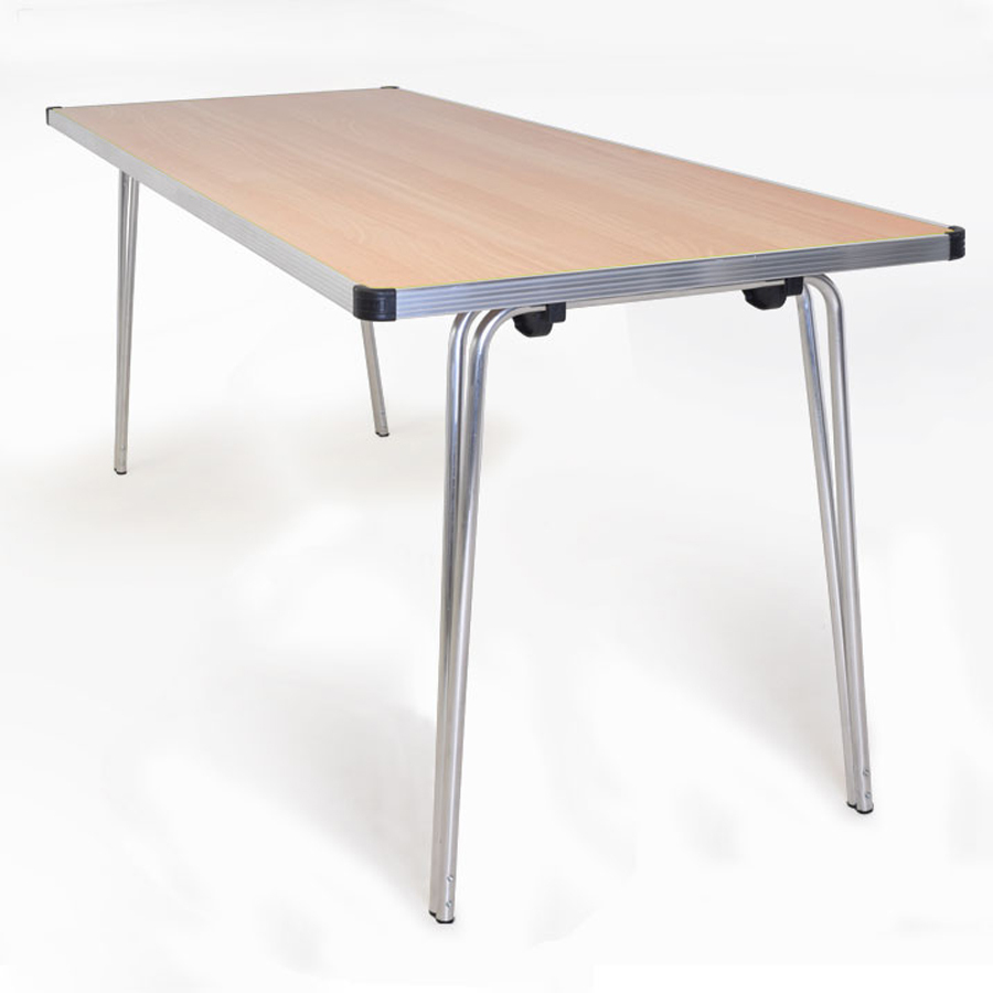 Folding Table 1830 x 685 x 760H - Beech laminated top