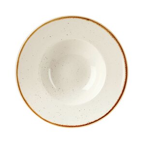 Churchill Stonecast Vitrified Porcelain Barley White Round Wide Rim Bowl 24cm 28.4cl 10oz