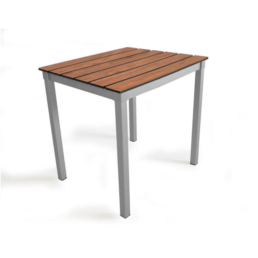 Outdoor Slatted Table 600 x 600 x 760H - Chestnut
