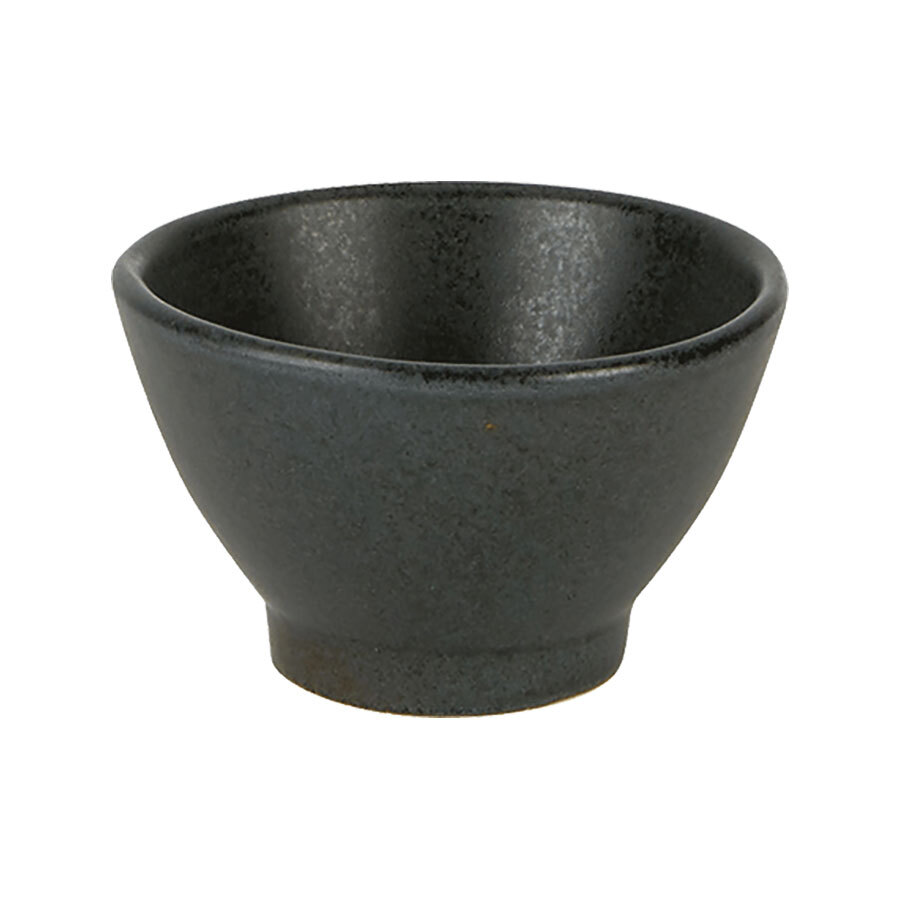Rustico Carbon Stoneware Black Round Dip Bowl 7.5cm
