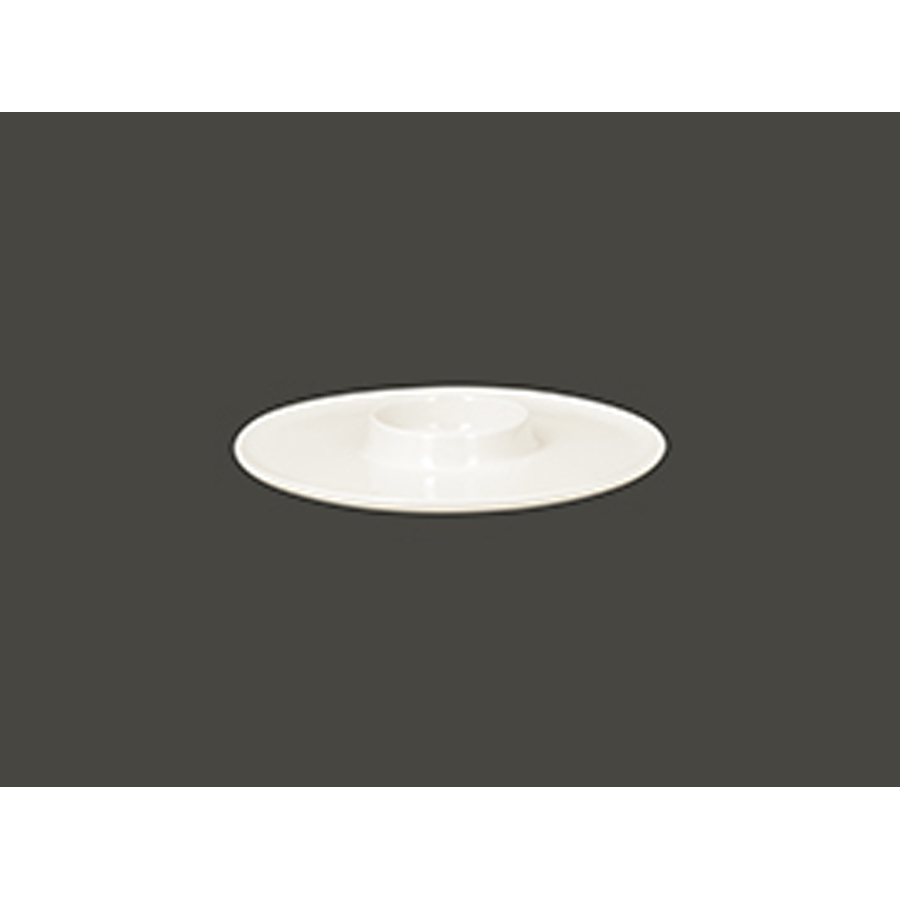 Rak Suggestions Chill Vitrified Porcelain White Round Plate Hollow Central Section 26cm
