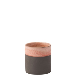 Utopia Coral Porcelain Pink Round Chip Pot 10.25oz 30cl