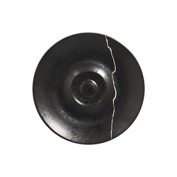 Rak Knitzoo Vitrified Porcelain Dark Grey Round Saucer With Silver Stitch 12cm