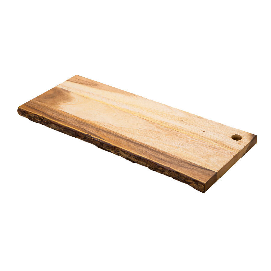Rafters Edge Rectangle Platter With Bark Effect