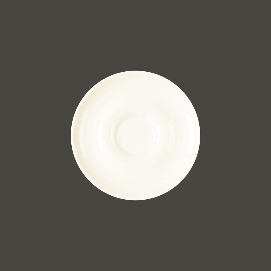 Rak Lyra Vitrified Porcelain White Round Saucer 15cm