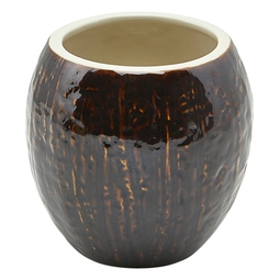 Genware Brown Stoneware Coconut Tiki Mug 50cl 17.5oz
