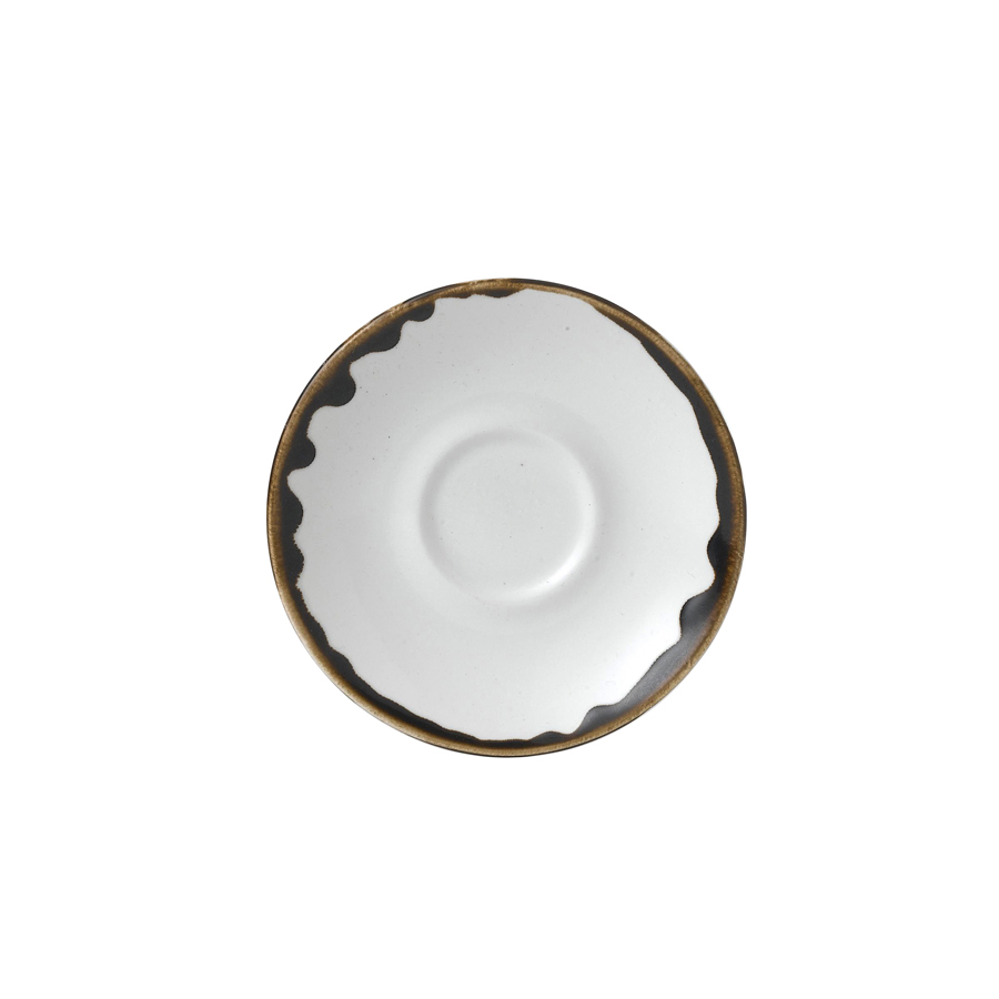 Dudson Harvest Vitrified Porcelain Natural Round Espresso Saucer 11.8cm