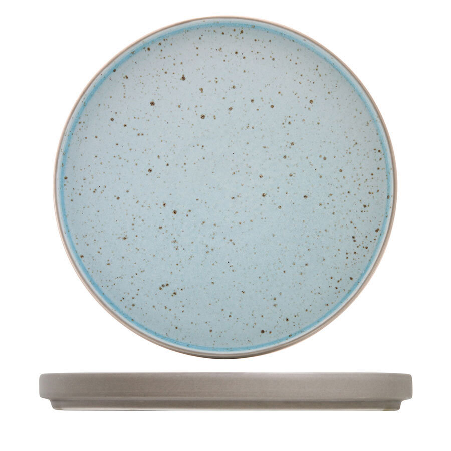 Artisan Trevone Vitrified Stoneware Blue Round Stacking Plate 13cm