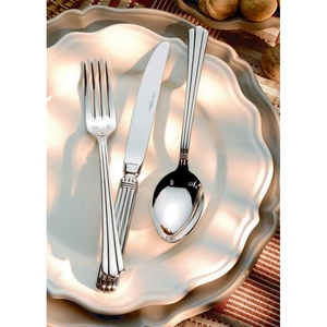 Byblos Ribbed 18/10 Stainless Steel Highly Polished Dessert Spoon