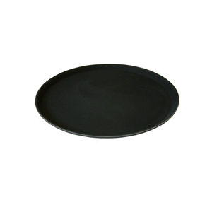 Beaumont Plastic Round Black Non Slip Waiters Tray 35cm