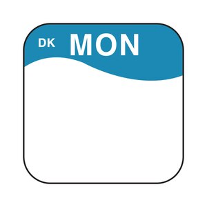 DayMark Label Monday Permanent Square 19mm