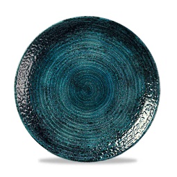 Churchill Homespun Vitrified Porcelain Chroma Blue Round Coupe Plate 26cm