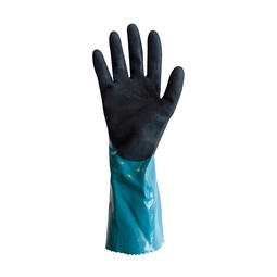 Polyco Grip It Oil Chemical Resistant Unisex Blue Gauntlet Glove With Dual Nitrile Coating