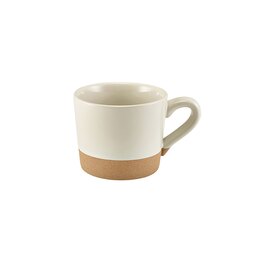 GenWare Kava White Round Stoneware Coffee Cup 28.5cl 10oz