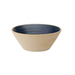 Utopia Ink Vitrified Porcelain Blue Round Conical Bowl 13cm