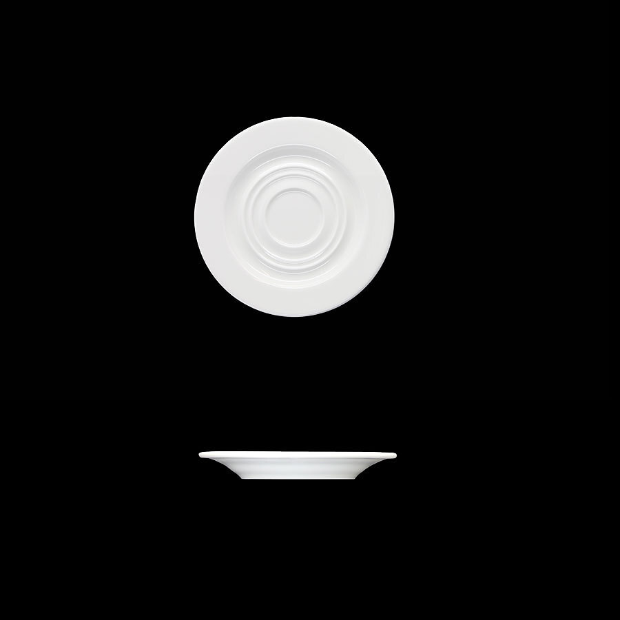 Crème Monet Vitrified Porcelain White Round Saucer 13cm