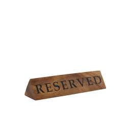 Genware Acacia Wood Reserved Sign 15x4x3cm